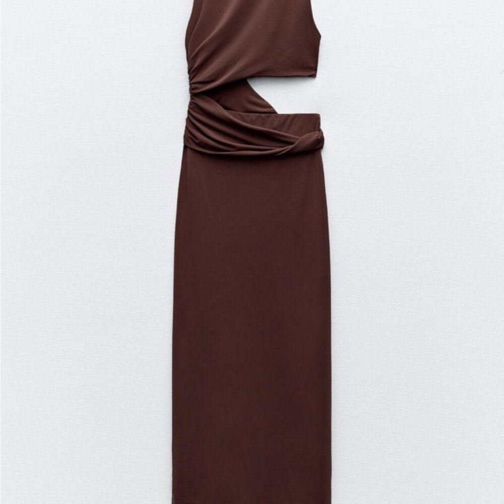 ZARA CUT OUT TWISTED DRESS - Picture 6 of 8